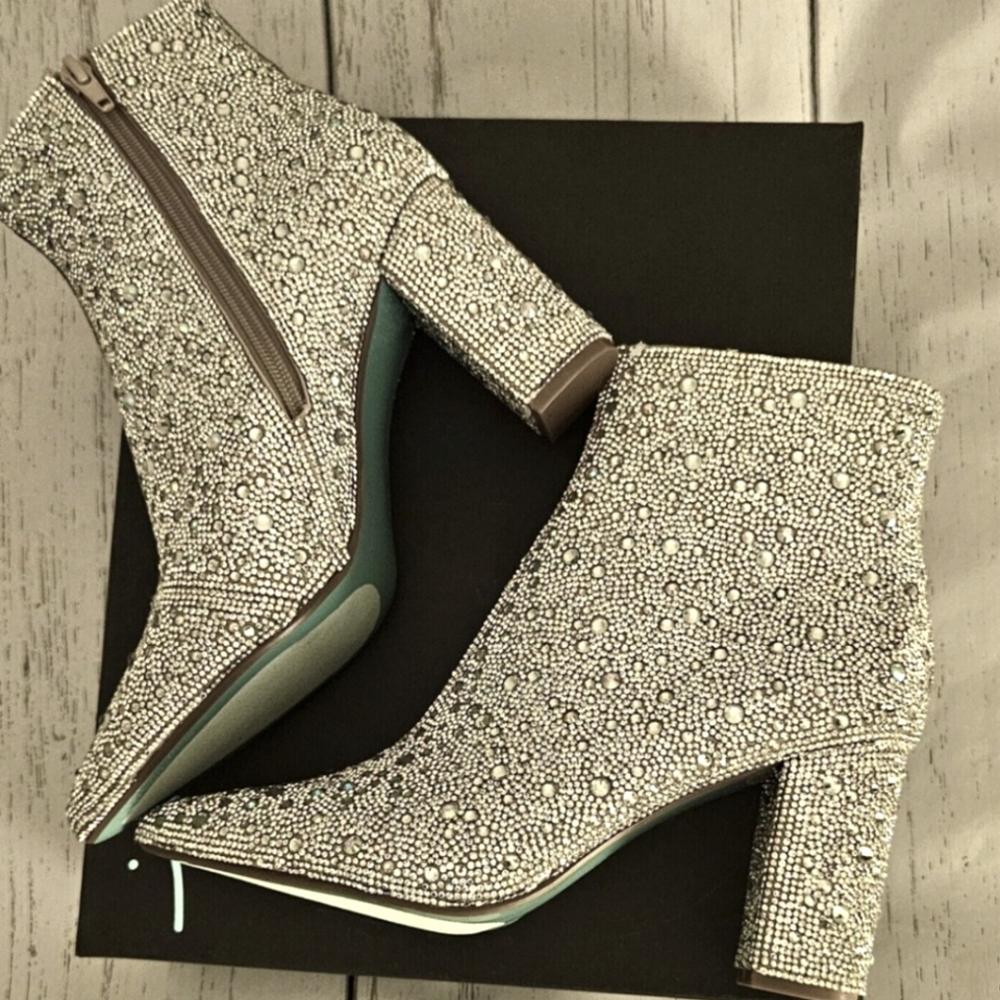 Betsy Johnson Rhinestone Boots